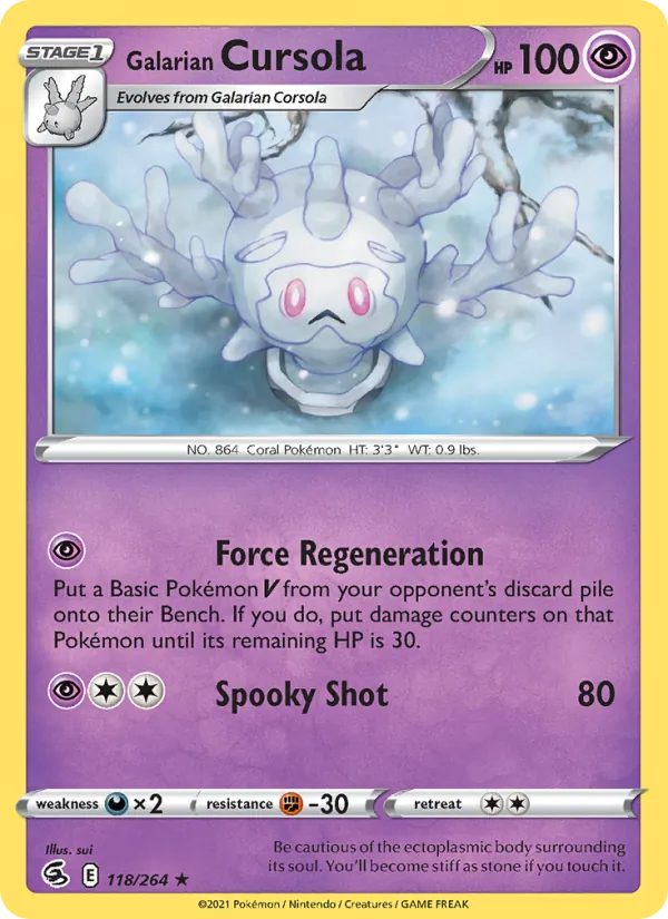 Galarian Cursola #118 – Fusion Strike card