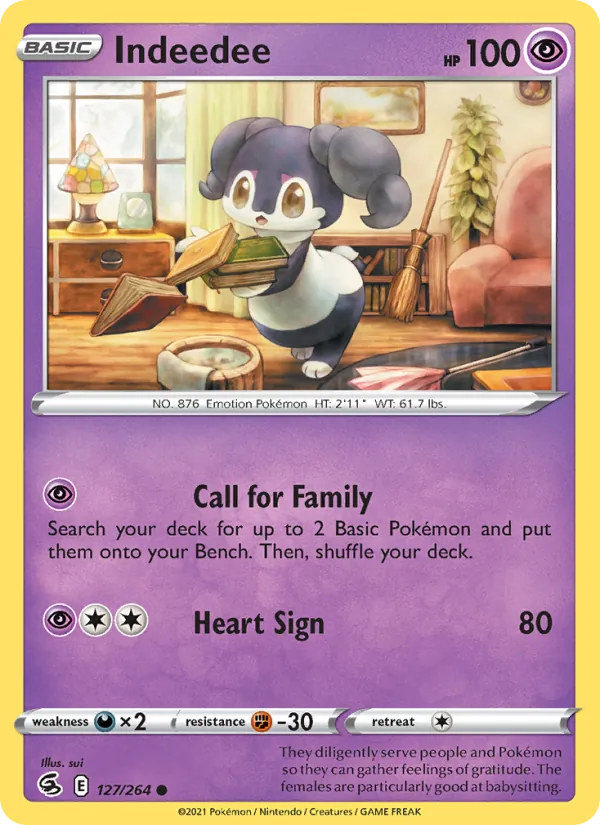 Indeedee #127 – Fusion Strike card