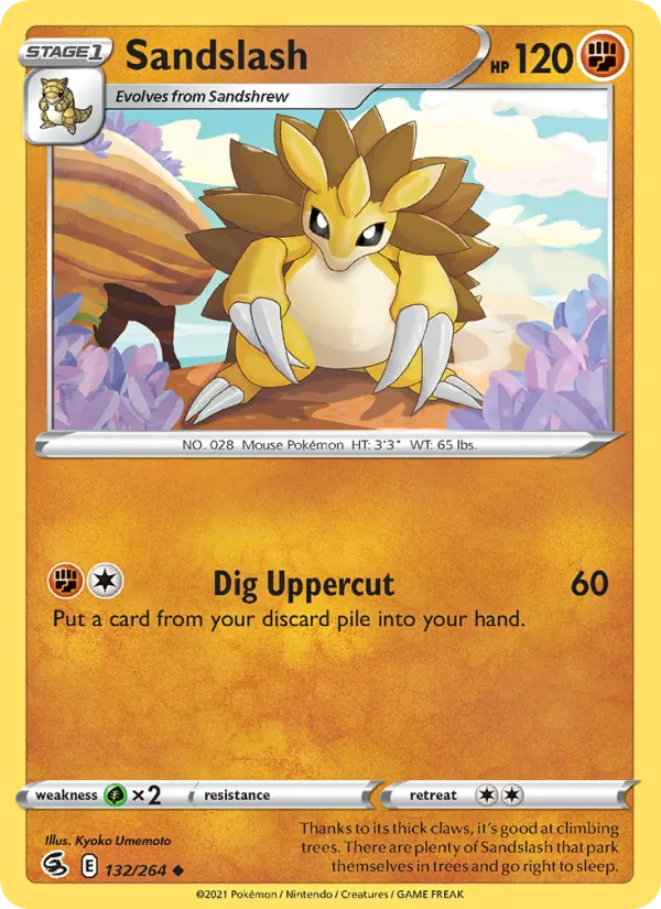 Sandslash #132 – Fusion Strike card