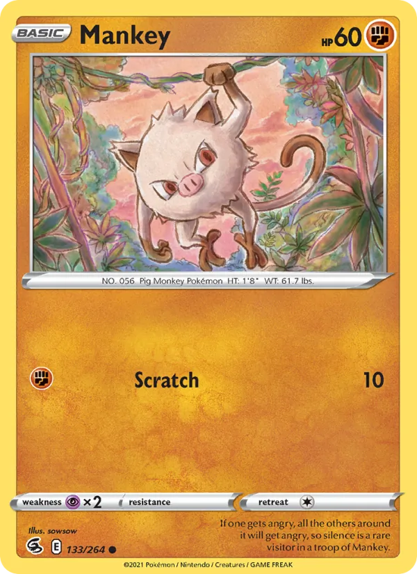 Mankey #133 – Fusion Strike card