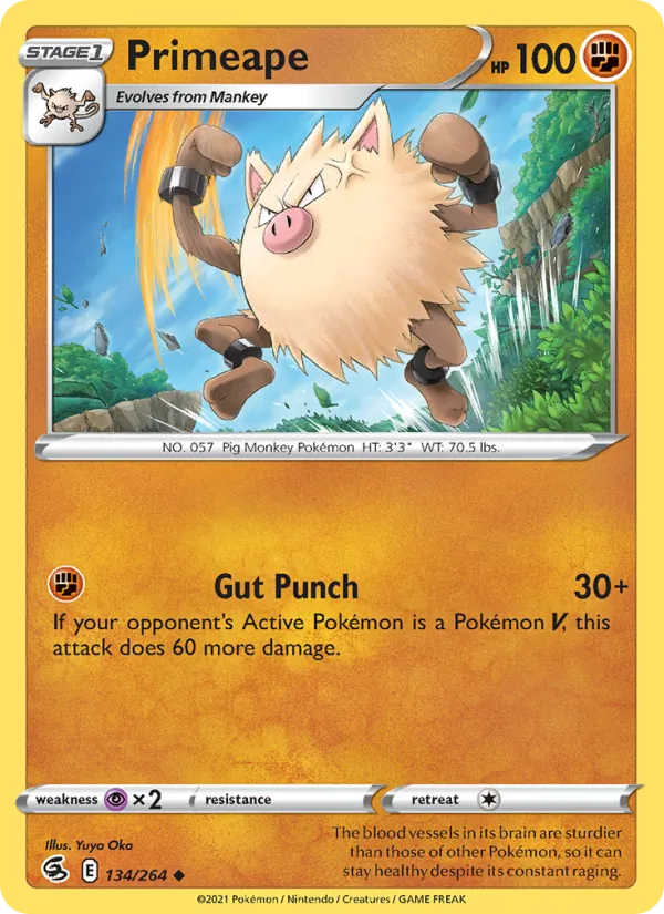Primeape #134 – Fusion Strike card