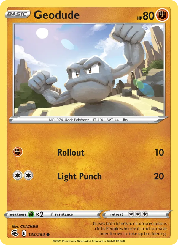 Geodude #135 – Fusion Strike card