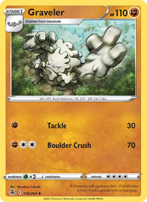 Graveler #136 – Fusion Strike card