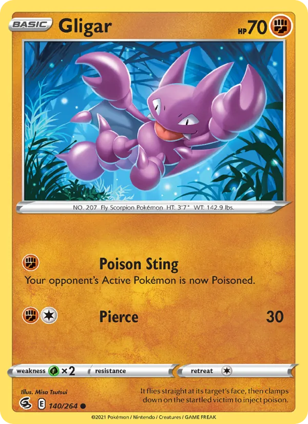 Gligar #140 – Fusion Strike card