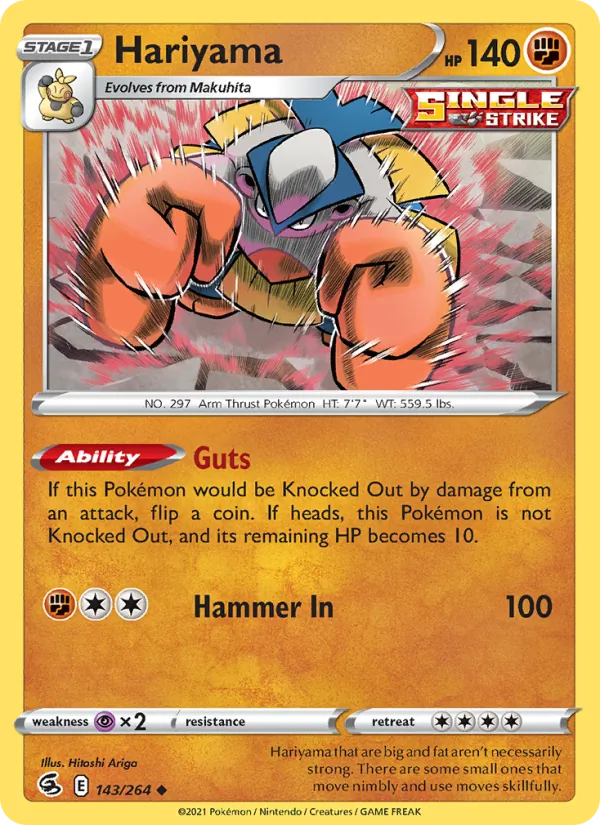 Hariyama #143 – Fusion Strike card