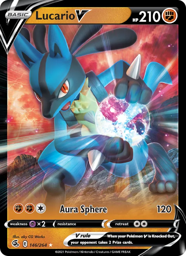 Lucario V #146 – Fusion Strike card