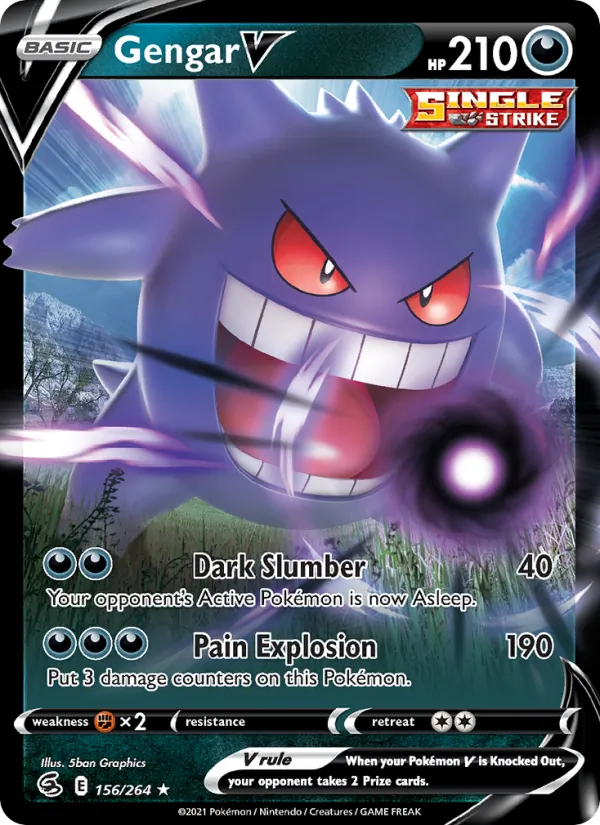 Gengar V #156 – Fusion Strike card