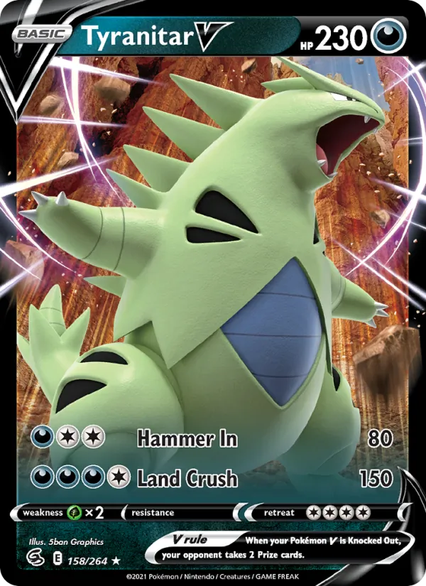 Tyranitar V #158 – Fusion Strike card