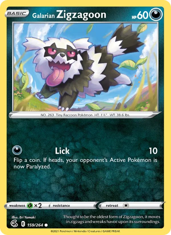 Galarian Zigzagoon #159 – Fusion Strike card