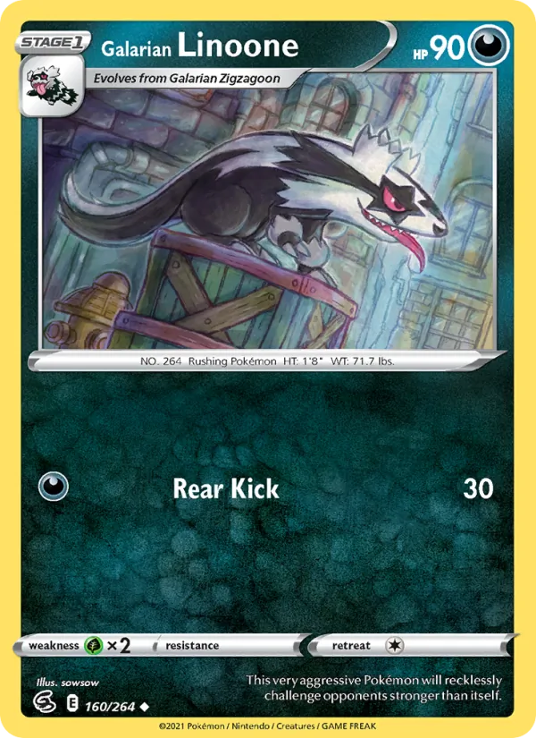 Galarian Linoone #160 – Fusion Strike card