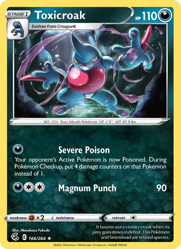 Toxicroak #166 – Fusion Strike card