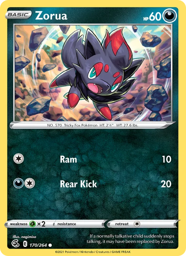 Zorua #170 – Fusion Strike card