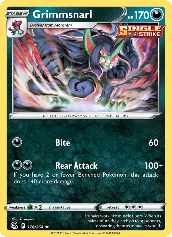 Grimmsnarl #178 – Fusion Strike card