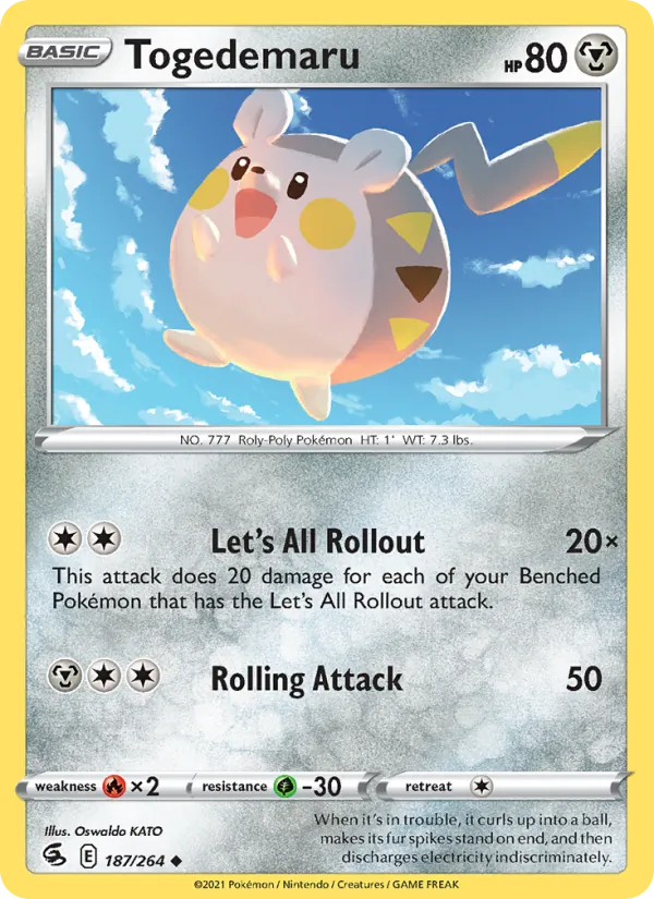 Togedemaru #187 – Fusion Strike card