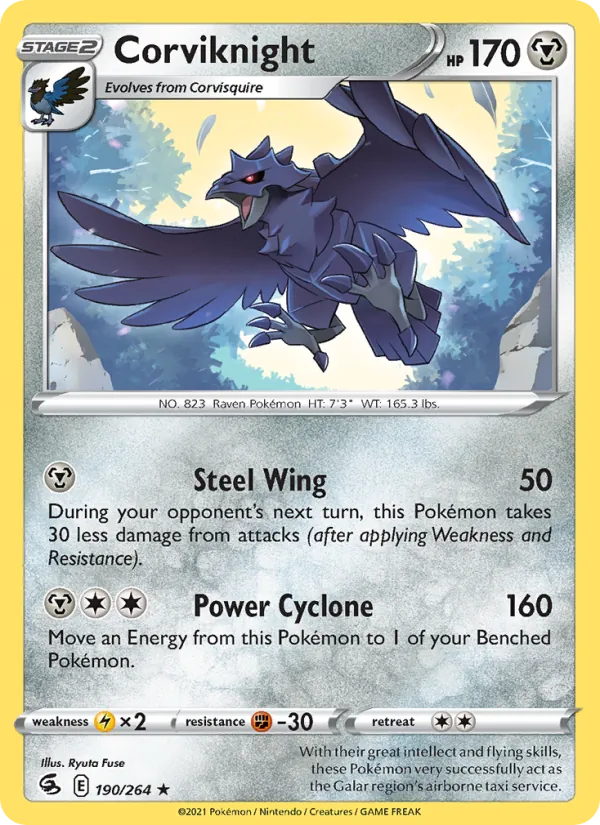 Corviknight #190 – Fusion Strike card