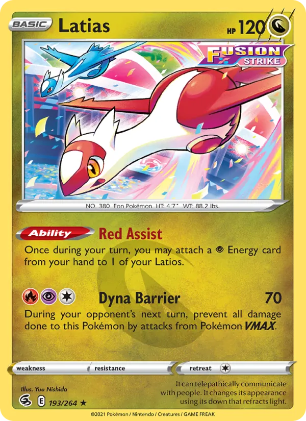 Latias #193 – Fusion Strike card