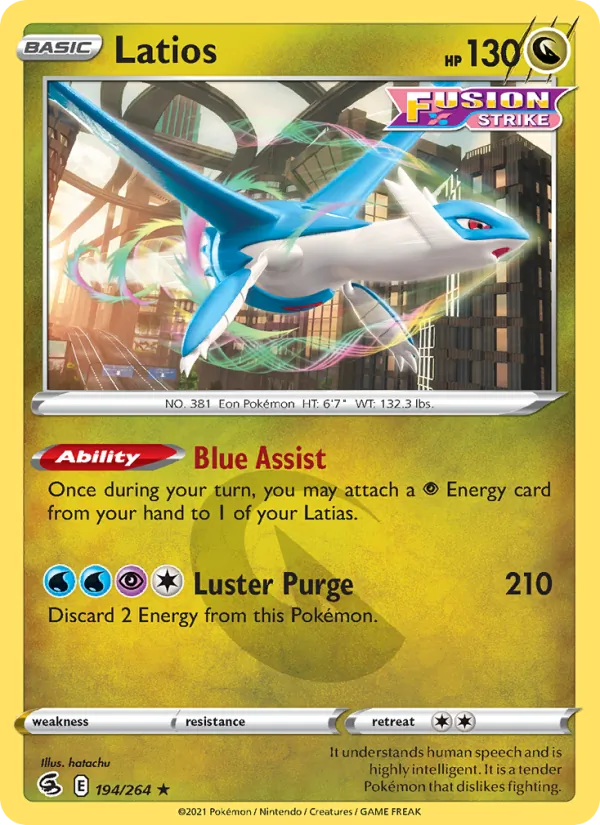 Latios #194 – Fusion Strike card