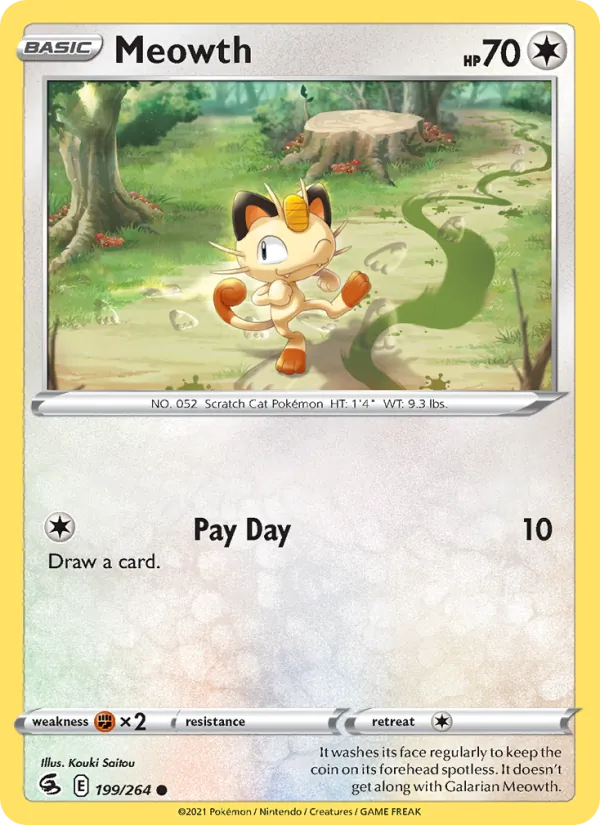 Meowth #199 – Fusion Strike card