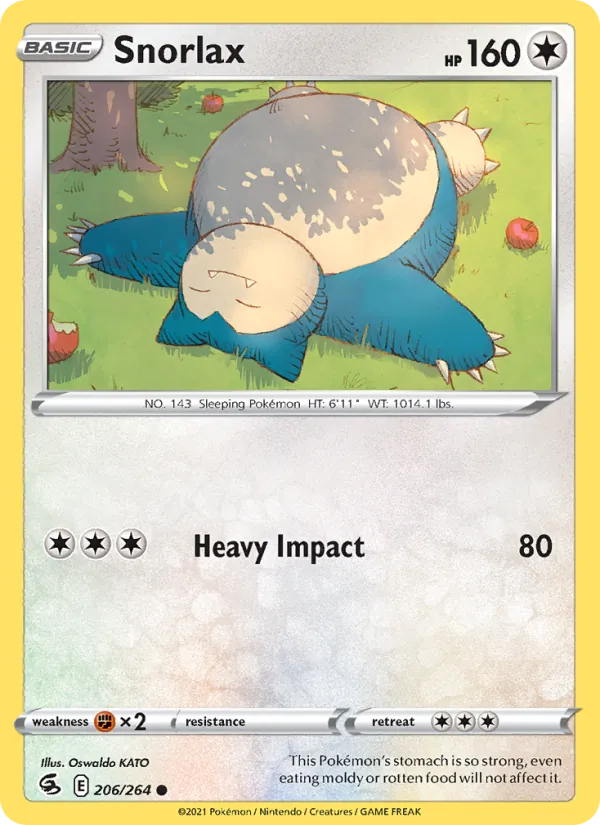 Snorlax #206 – Fusion Strike card