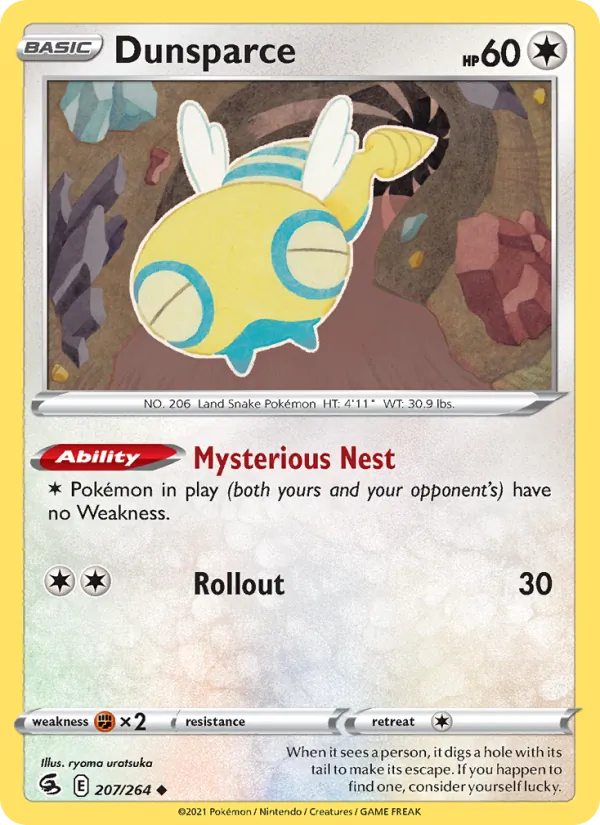 Dunsparce #207 – Fusion Strike card