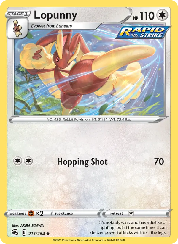 Lopunny #213 – Fusion Strike card