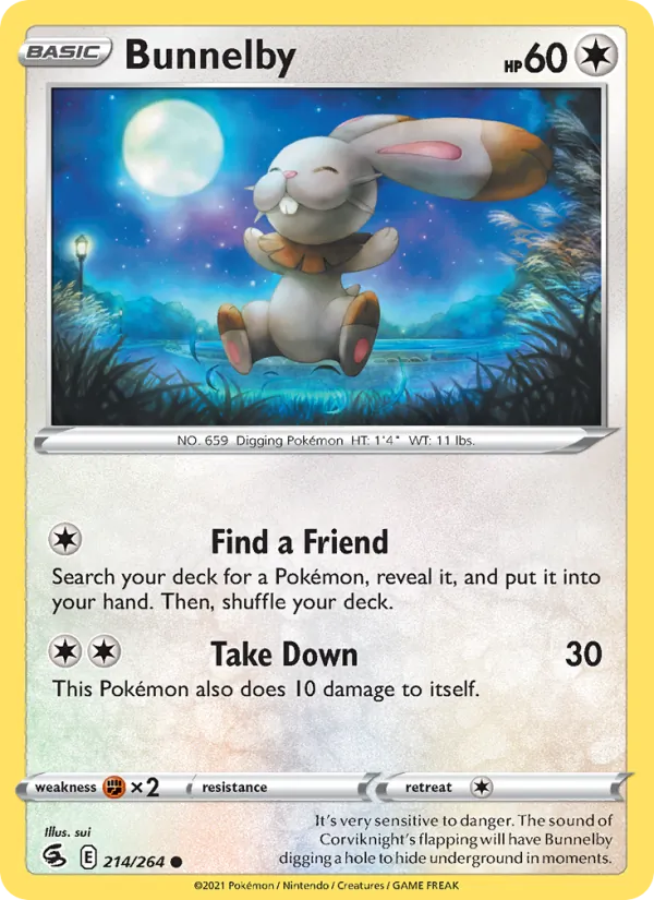 Bunnelby #214 – Fusion Strike card