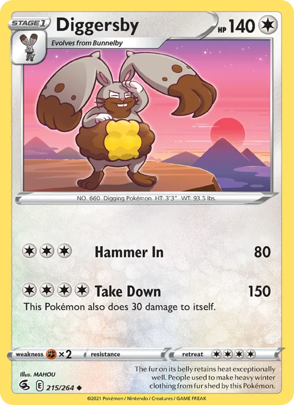 Diggersby #215 – Fusion Strike card