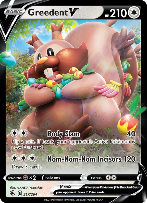 Greedent V #217 – Fusion Strike card