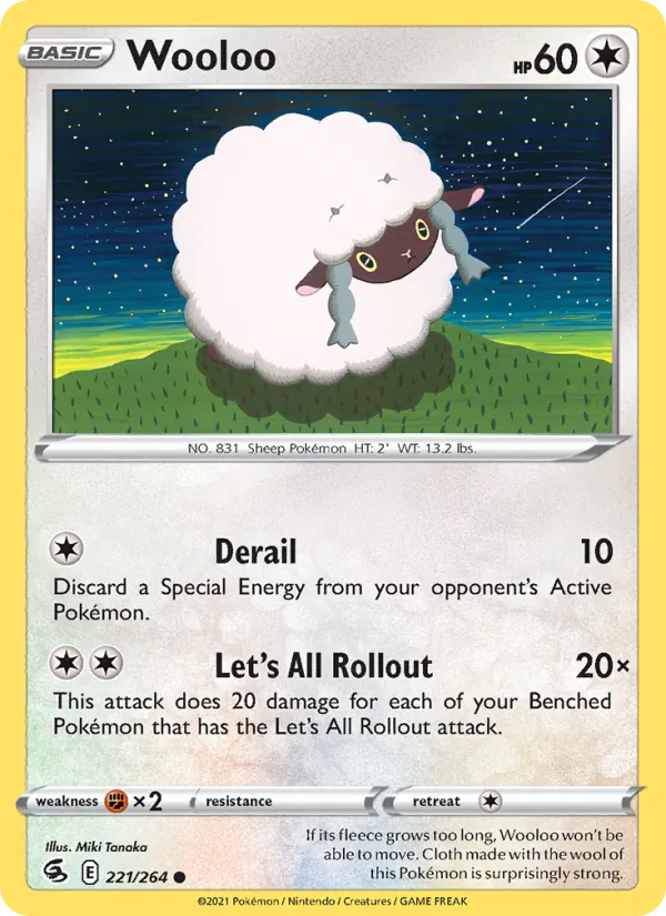 Wooloo #221 – Fusion Strike card