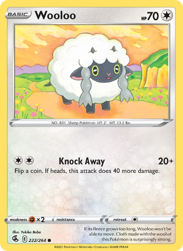 Wooloo #222 – Fusion Strike card