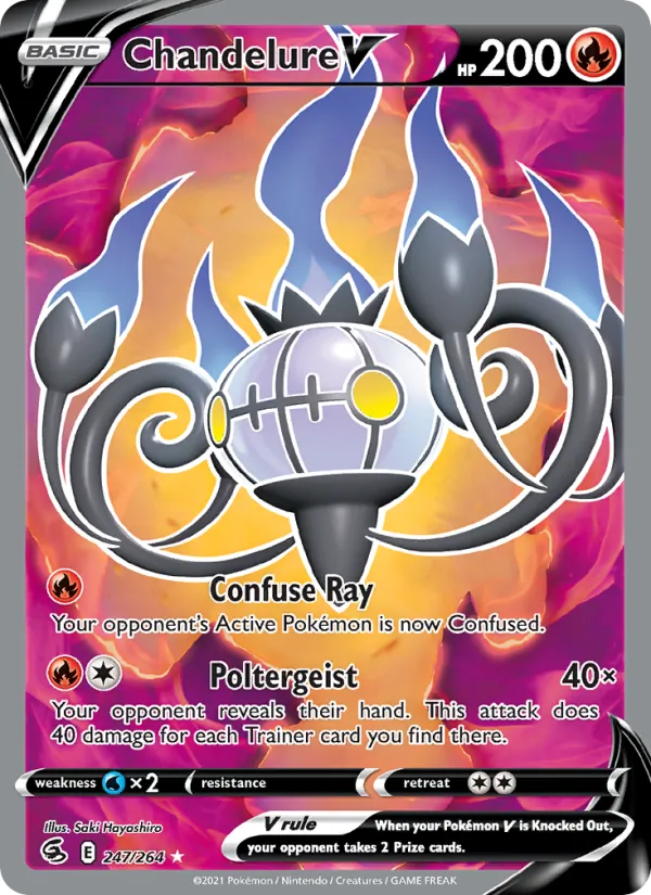 Chandelure V #247 – Fusion Strike card
