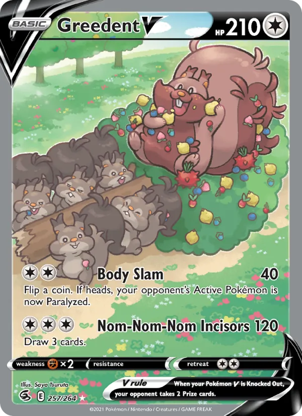 Greedent V #257 – Fusion Strike card