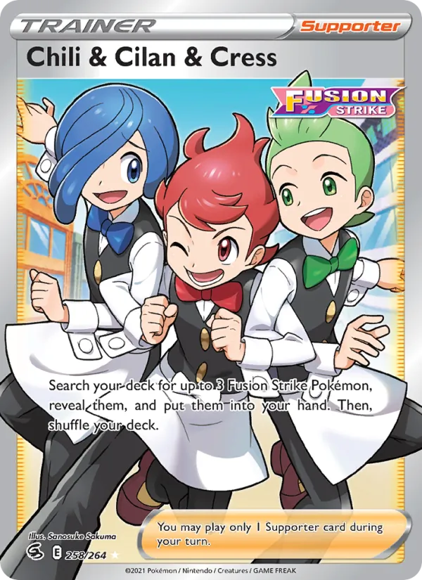 Chili & Cilan & Cress #258 – Fusion Strike card