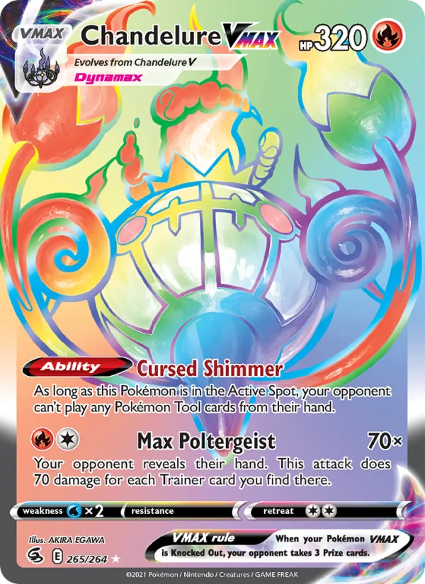 Chandelure VMAX #265 – Fusion Strike card