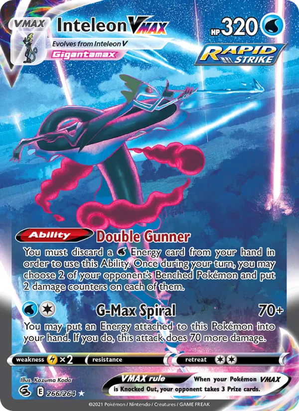 Inteleon VMAX #266 – Fusion Strike card
