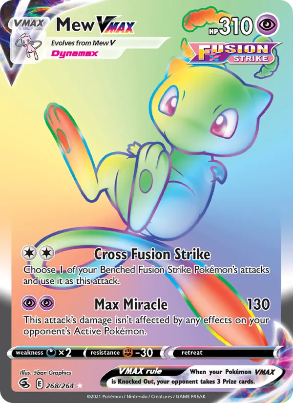 Mew VMAX #268 – Fusion Strike card