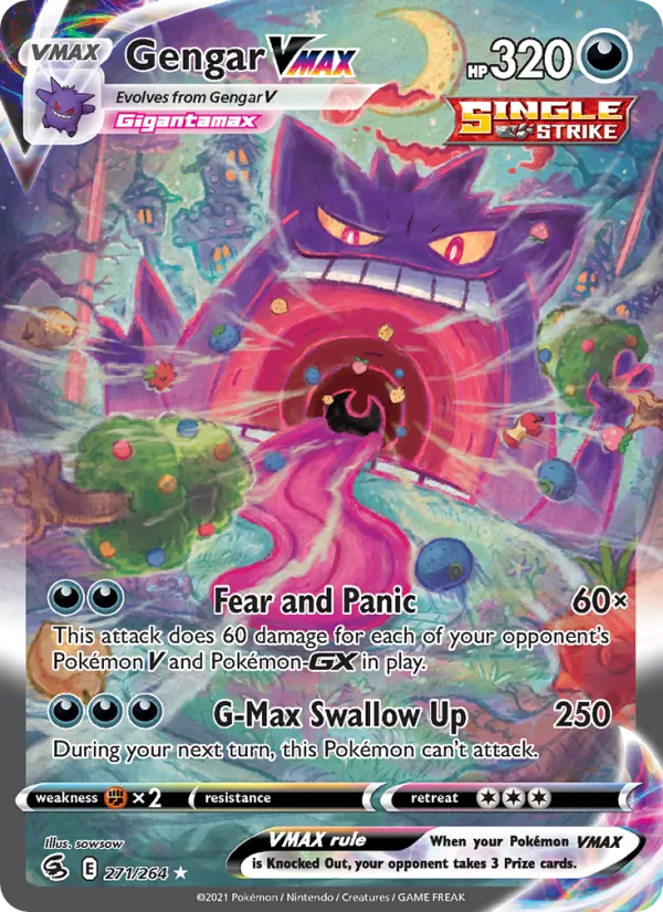 Gengar VMAX #271 – Fusion Strike card