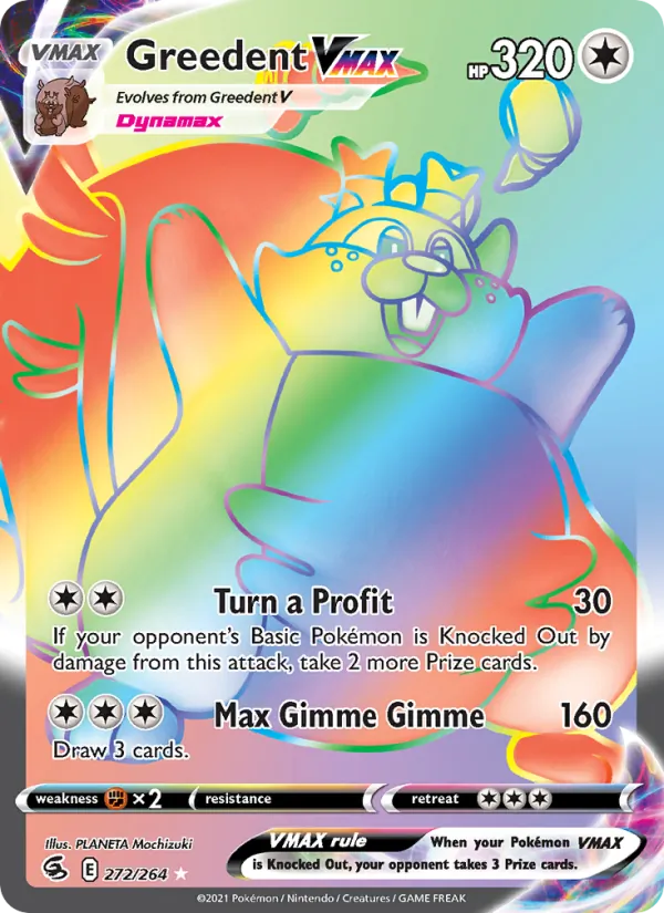 Greedent VMAX #272 – Fusion Strike card