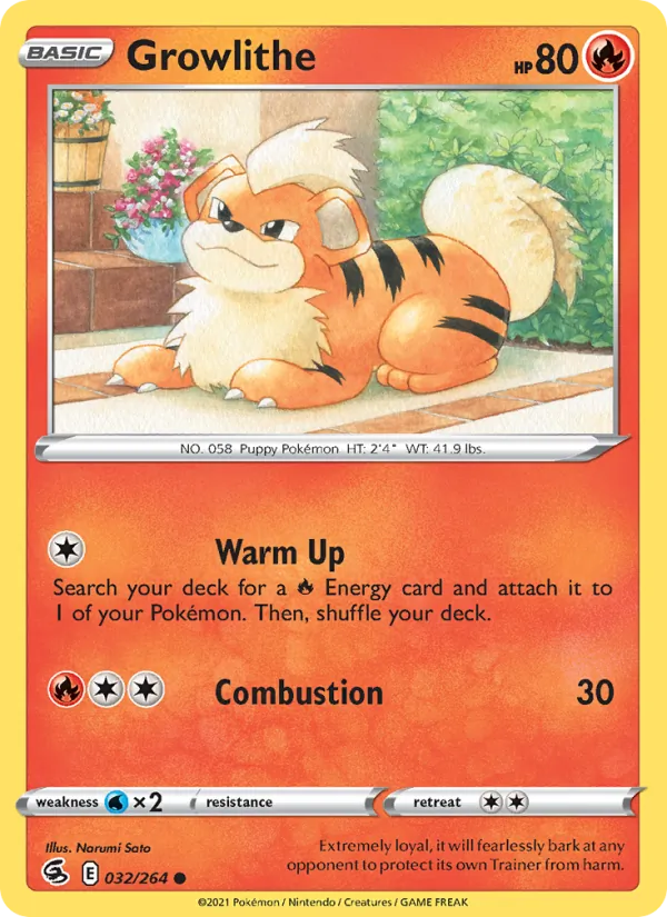 Growlithe #32 – Fusion Strike card
