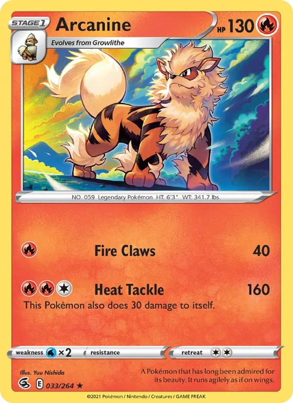 Arcanine #33 – Fusion Strike card