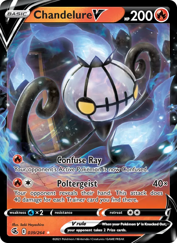 Chandelure V #39 – Fusion Strike card