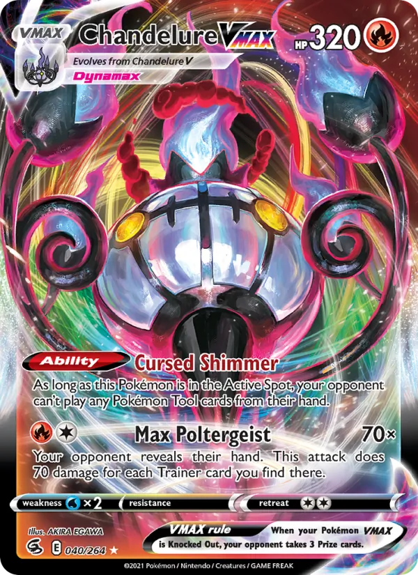 Chandelure VMAX #40 – Fusion Strike card