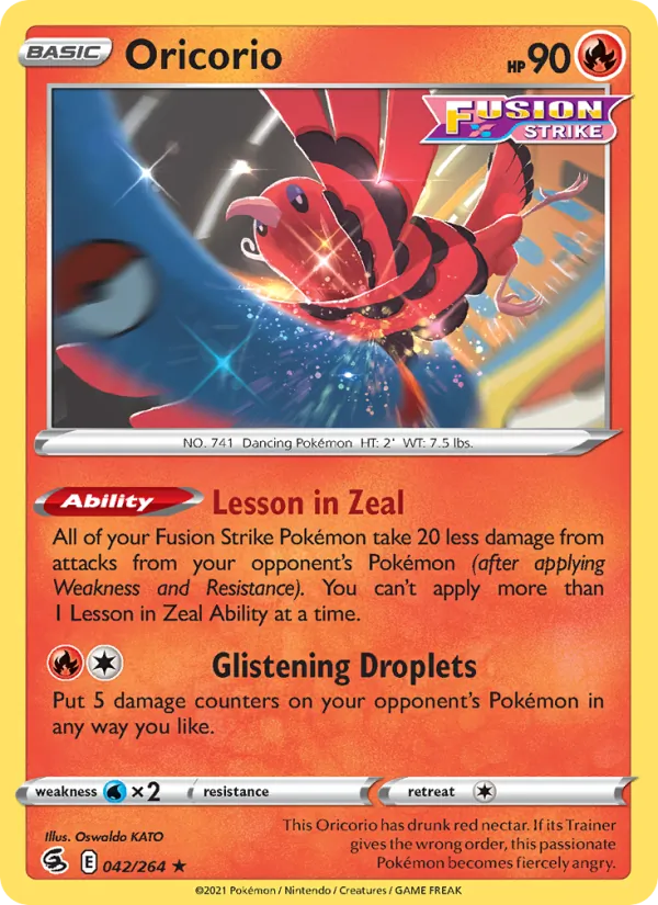 Oricorio #42 – Fusion Strike card