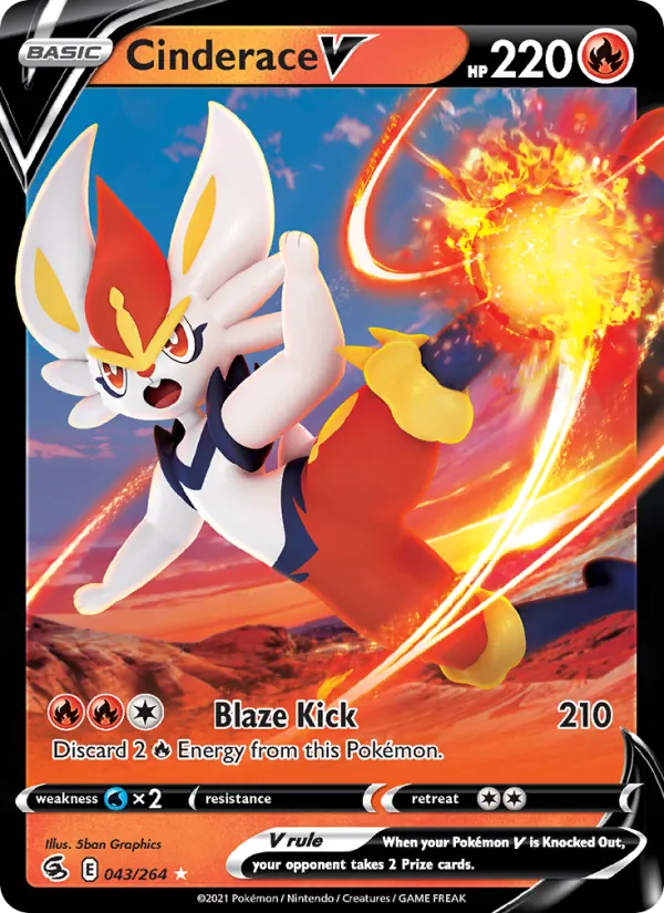 Cinderace V #43 – Fusion Strike card