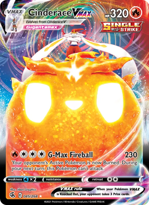 Cinderace VMAX #45 – Fusion Strike card