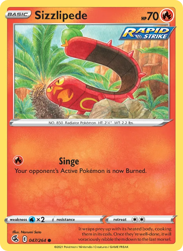 Sizzlipede #47 – Fusion Strike card