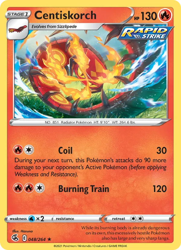 Centiskorch #48 – Fusion Strike card