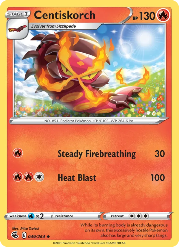 Centiskorch #49 – Fusion Strike card