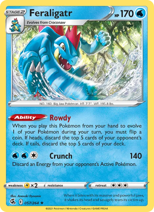 Feraligatr #57 – Fusion Strike card