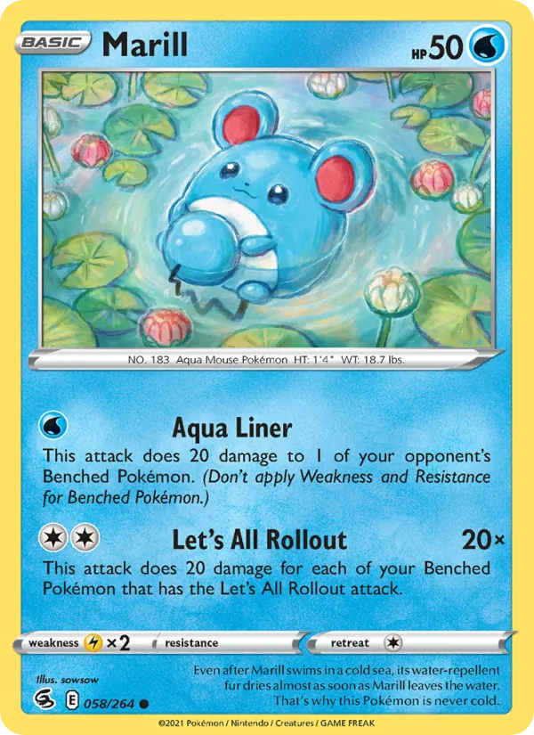 Marill #58 – Fusion Strike card